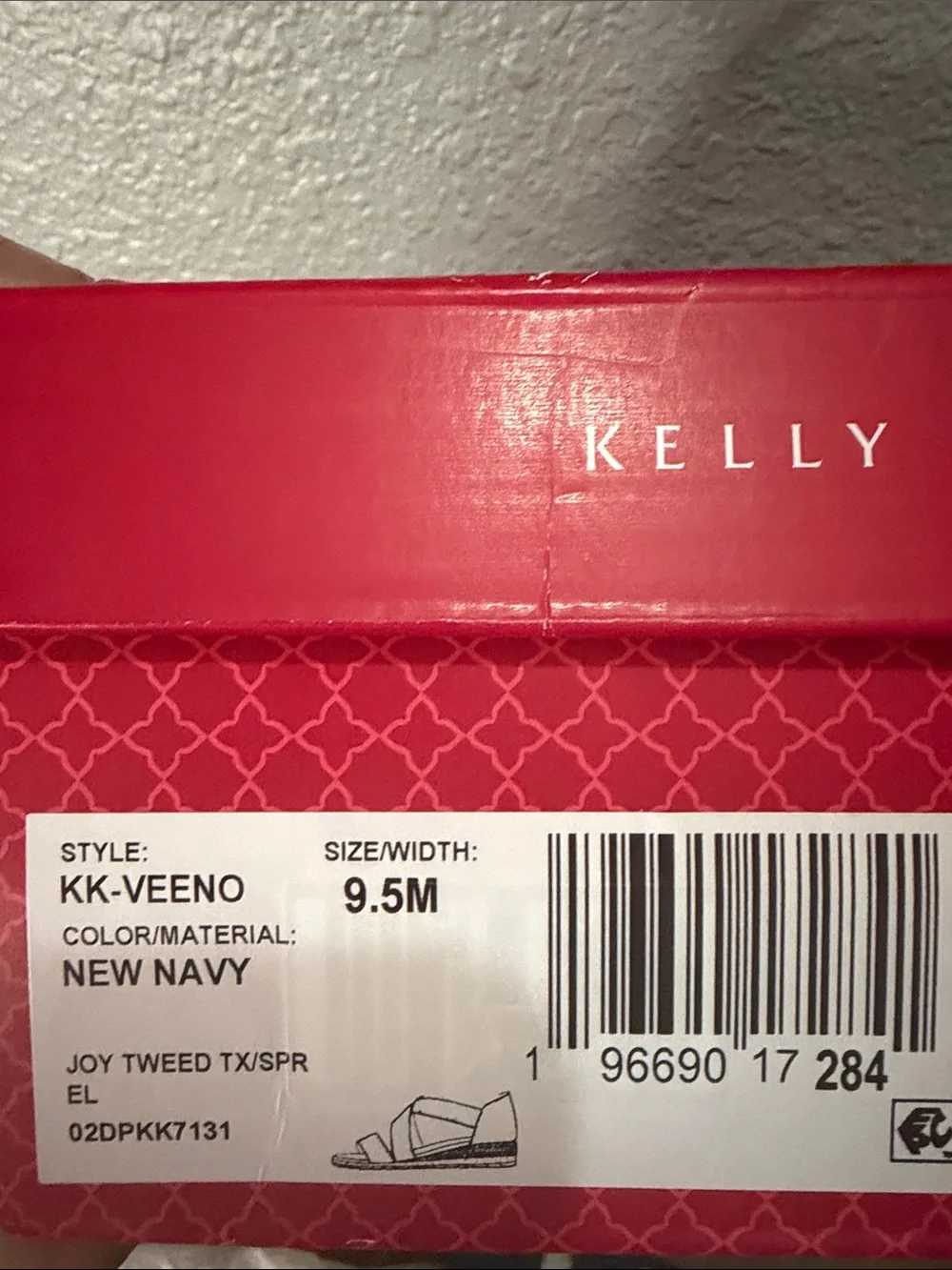 Kelly & Katie Women's Navy Crisscross Wedge Sandals size 9.5